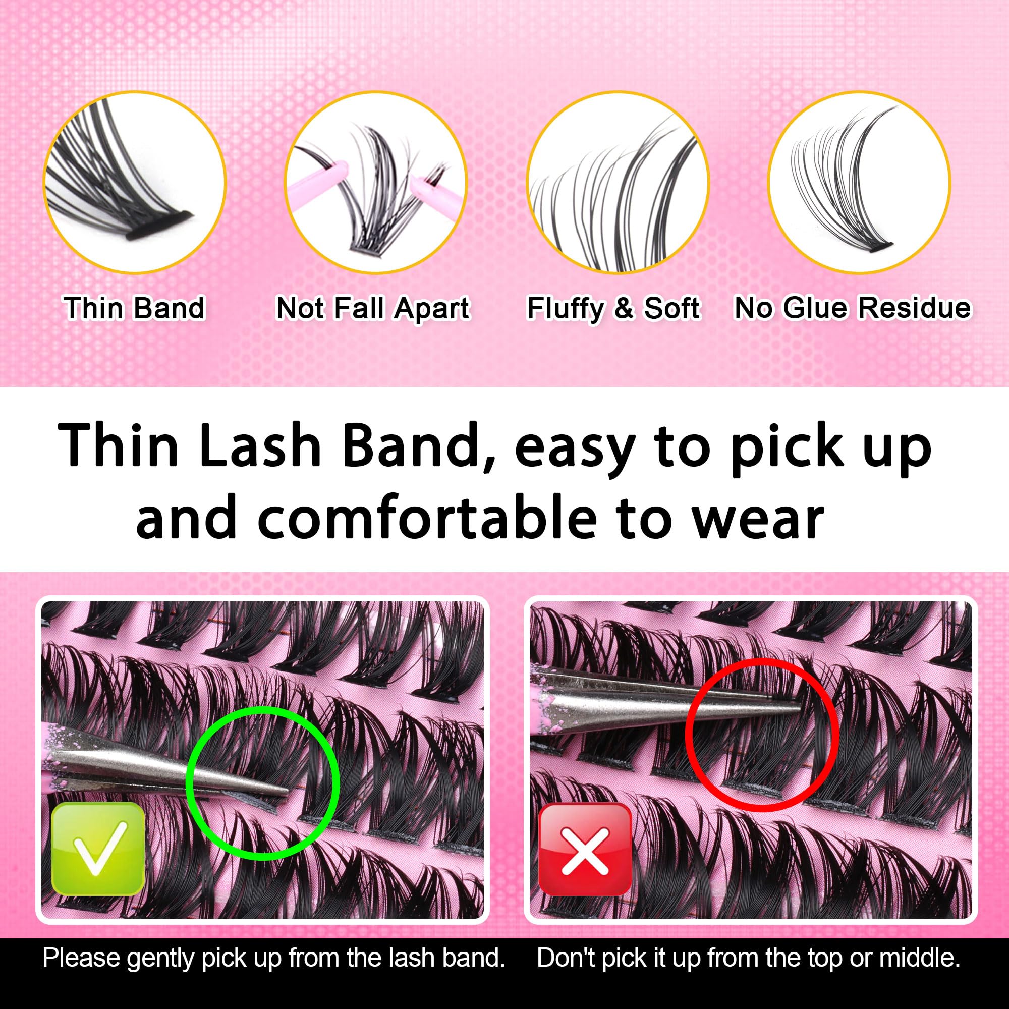 FANXITON lash bond and seal keep clusters secure