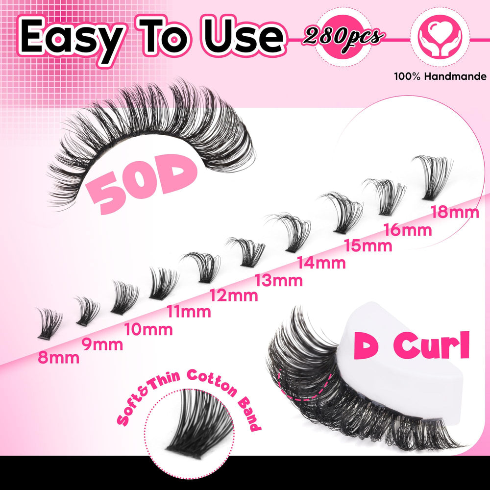 FANXITON varied lengths 8-18 mm enable cat-eye or round-eye looks