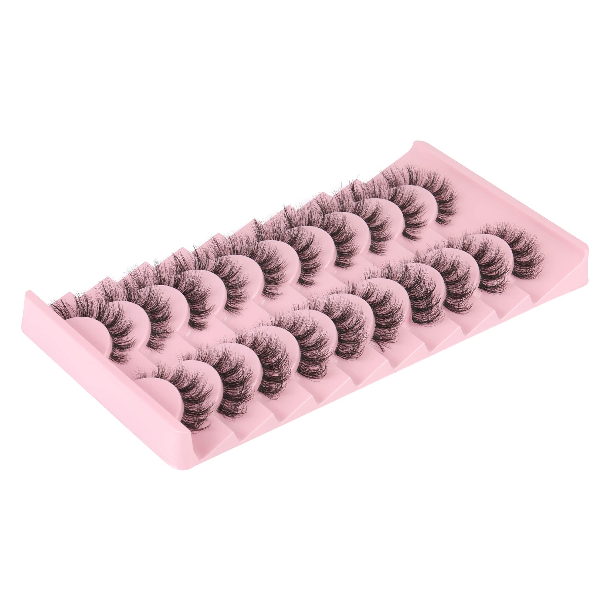FanXiton Mink Lashes Clear Band 3D faux mink texture