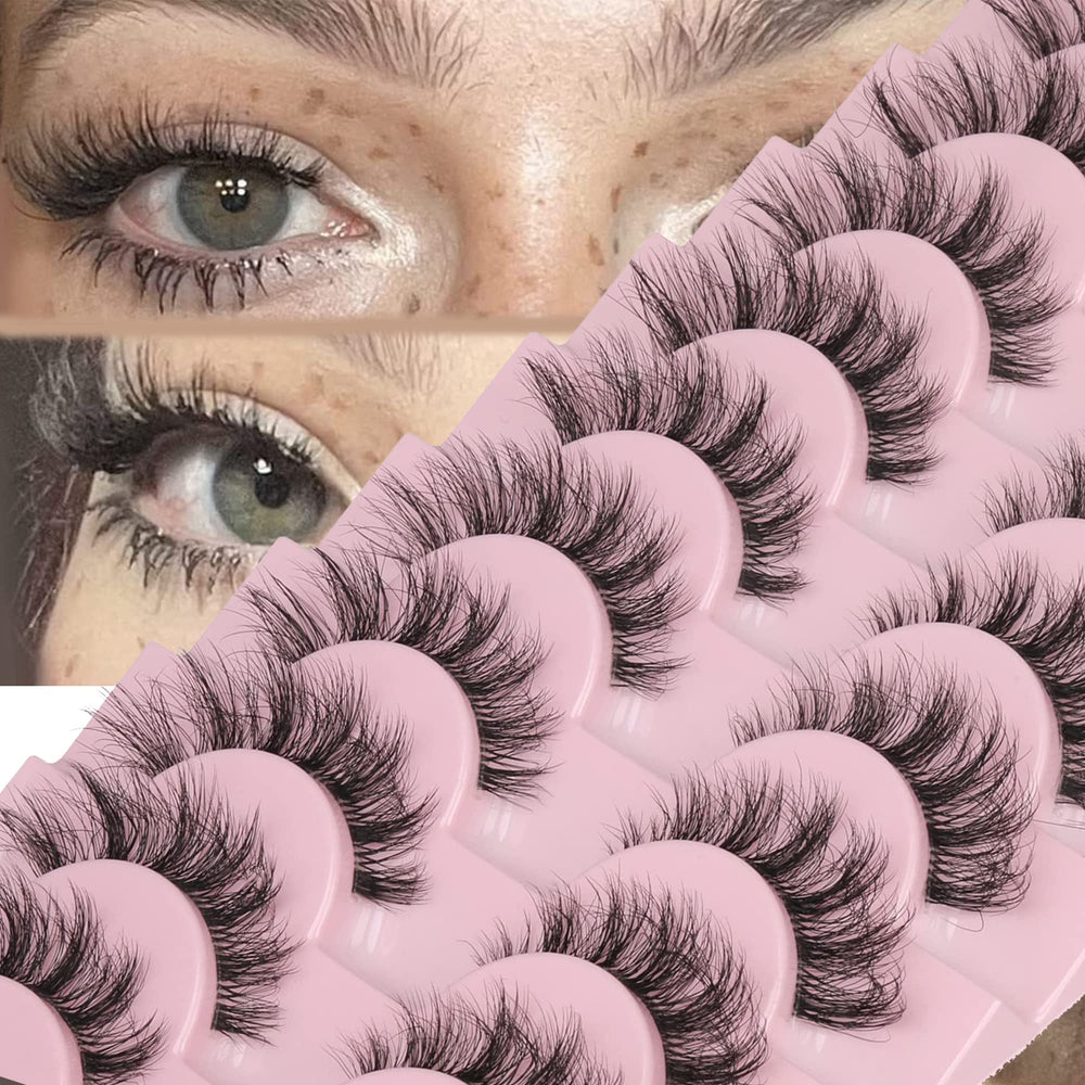 FanXiton Mink Lashes Clear Band cat-eye daily wear for a natural finish