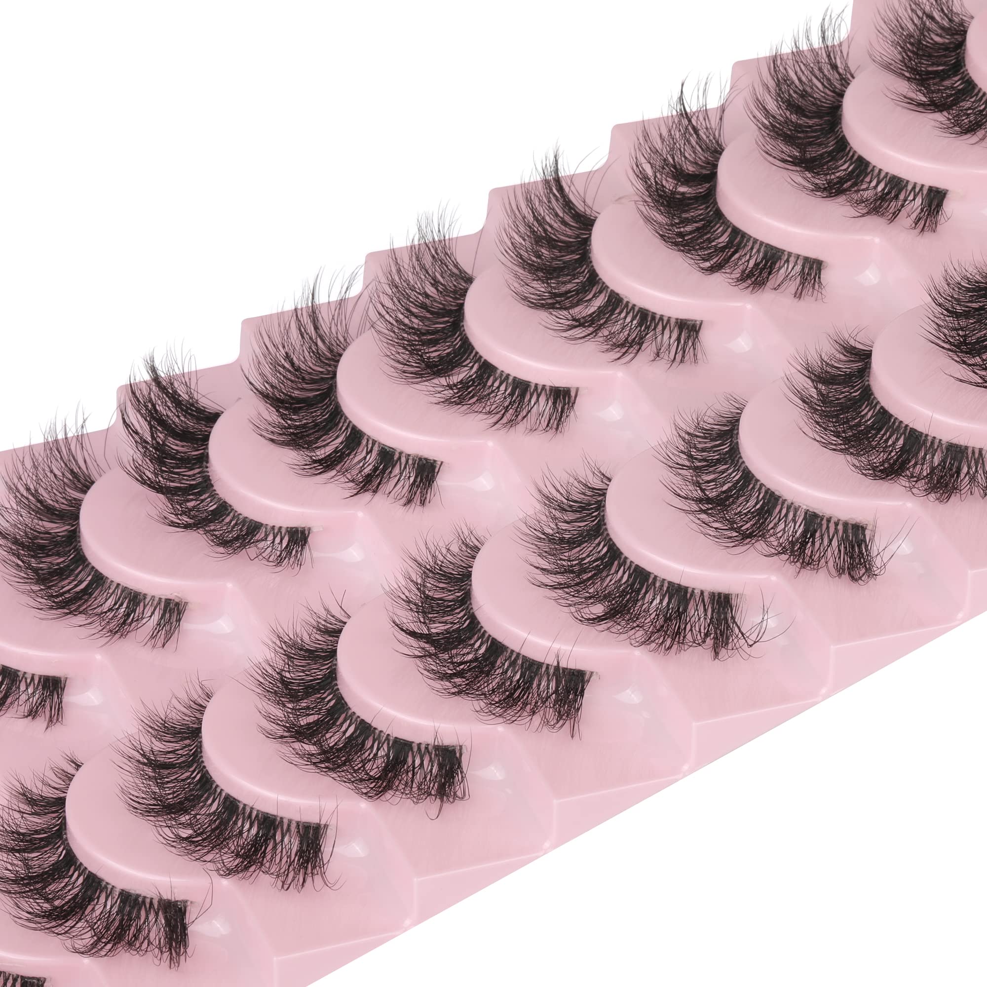 FanXiton Mink Lashes Clear Band close-up showing soft fibers