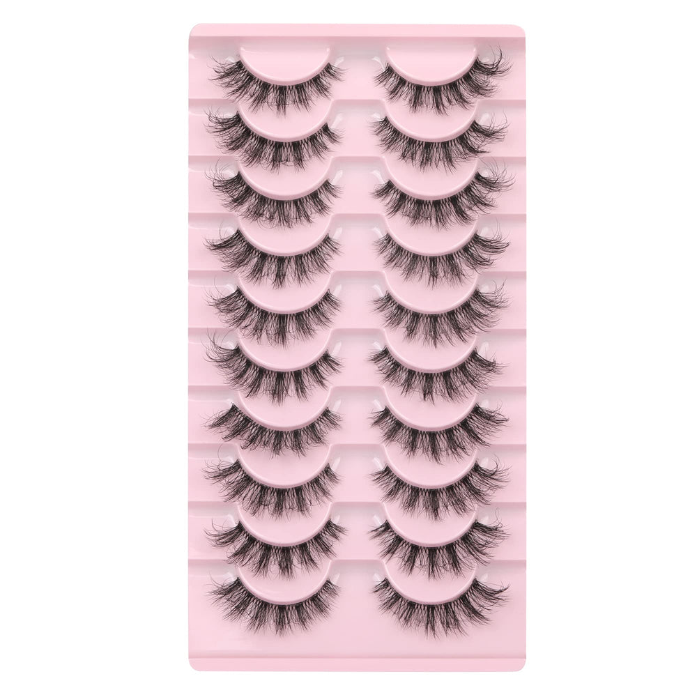 FanXiton Mink Lashes Clear Band compatible with glasses for steady wear