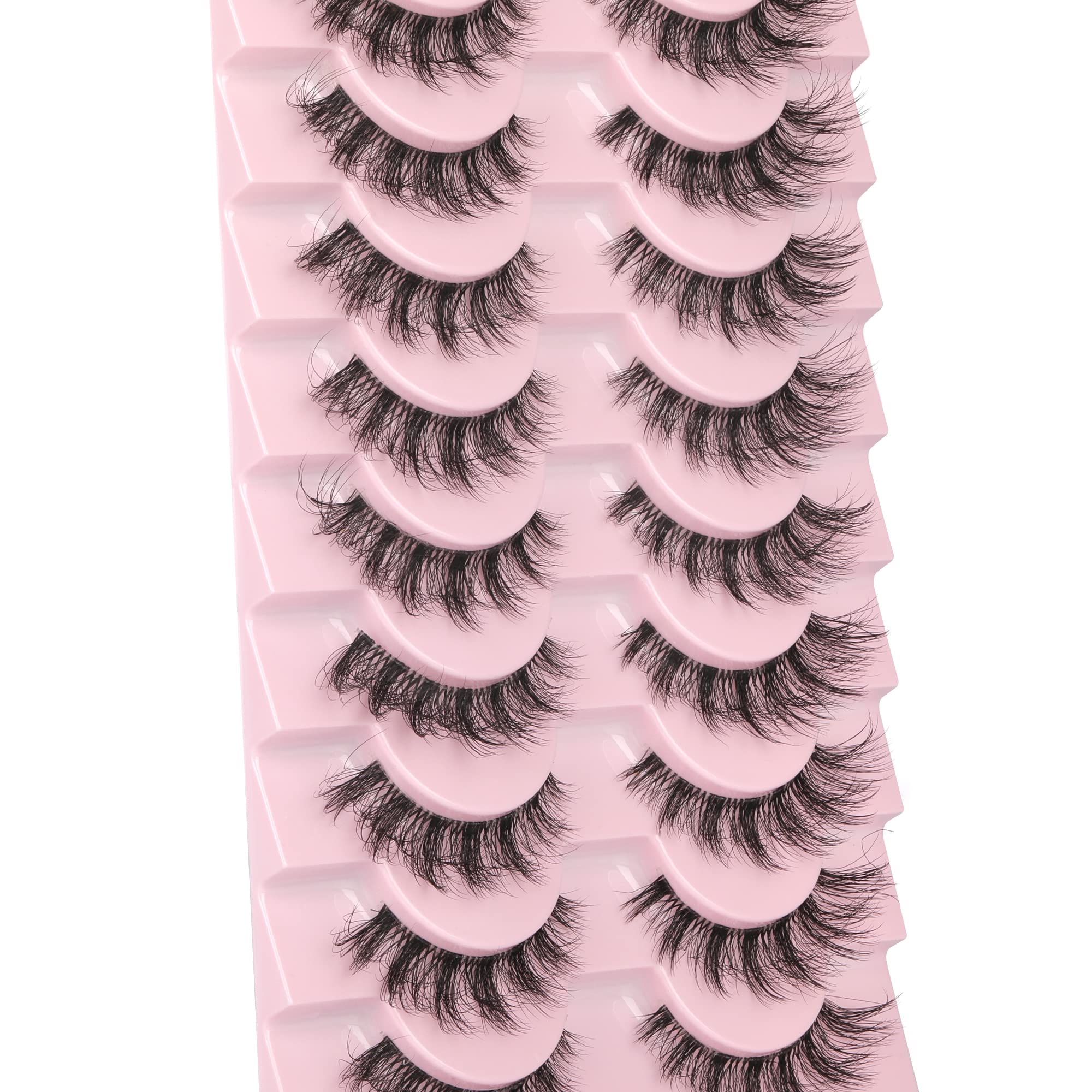 FanXiton Mink Lashes Clear Band 15mm wispy cat-eye look