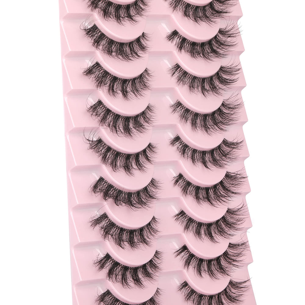 FanXiton Mink Lashes Clear Band 15mm wispy cat-eye look