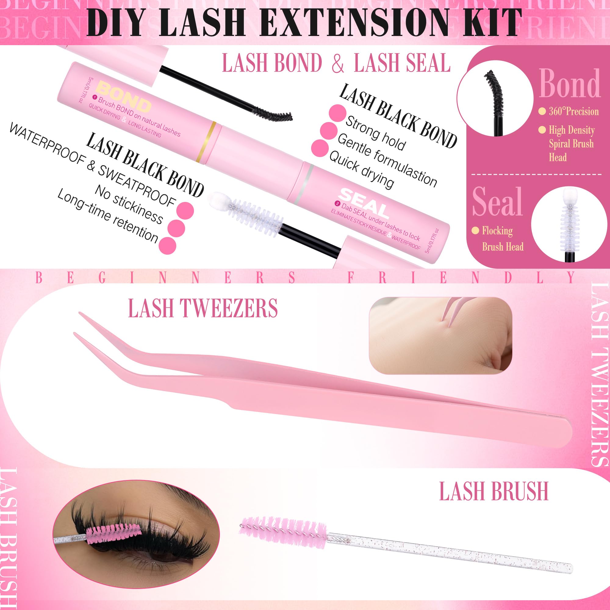 FANXITON precision lash tweezers aid safe, accurate placement.