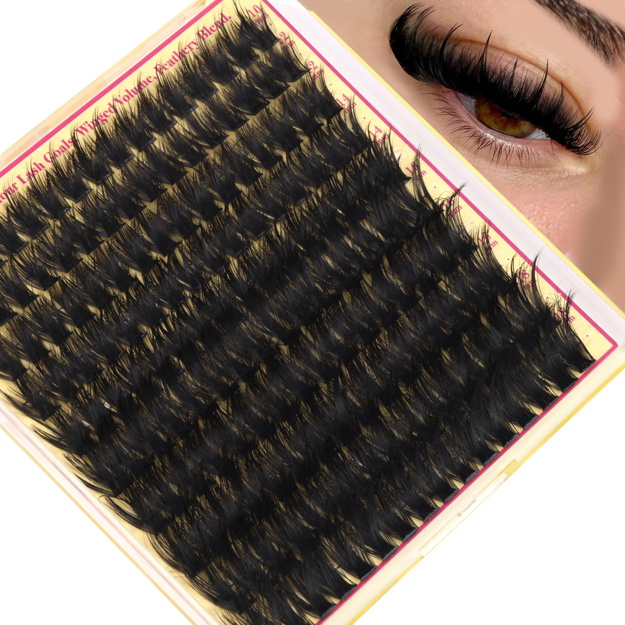 FANXITON spiky 200D volume clusters close-up for bold flutter and lightweight wear