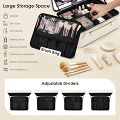 Faquenc detachable organizer with six EVA dividers keeps cosmetics neatly arranged