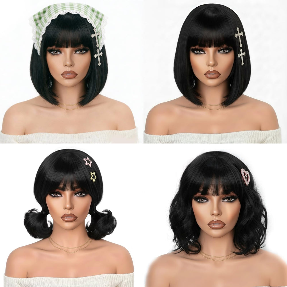 Farblick human hair bob wig for natural look and low frizz.