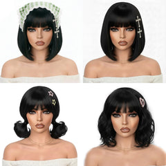 Farblick human hair bob wig for natural look and low frizz.