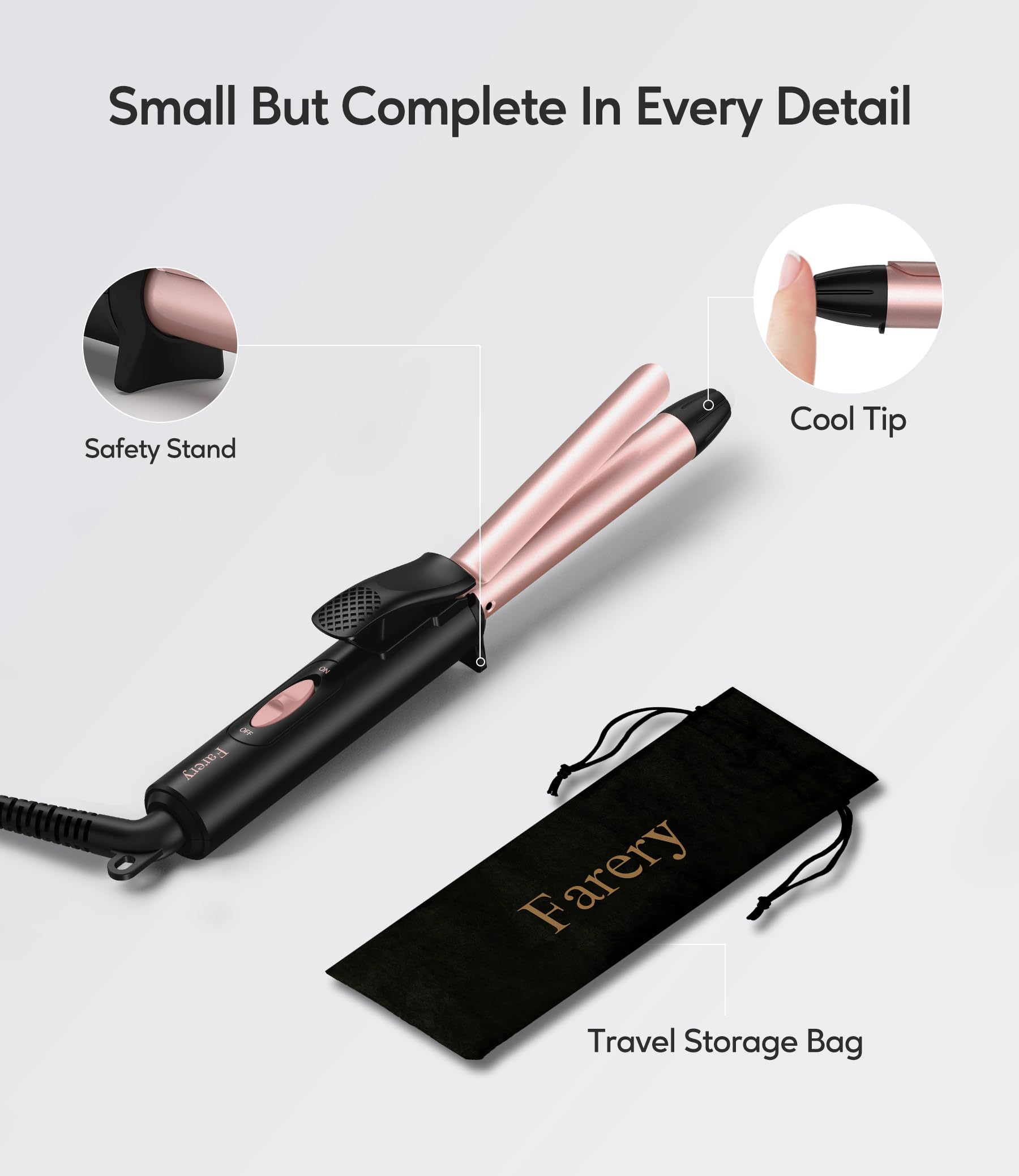 FARERY 6.5 ft swivel cord enables tangle-free styling anywhere