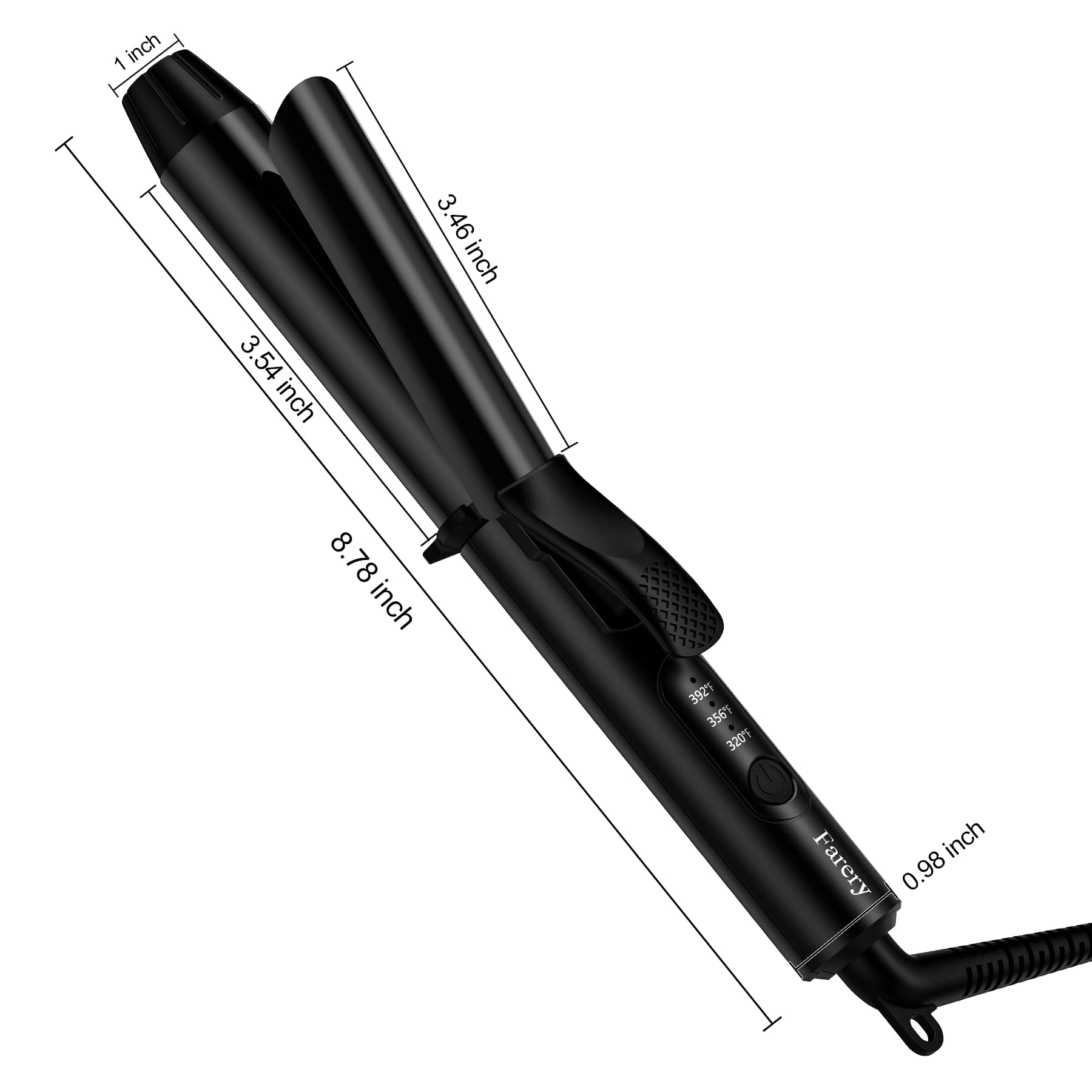 FARERY 360° swivel cord prevents tangles during use.