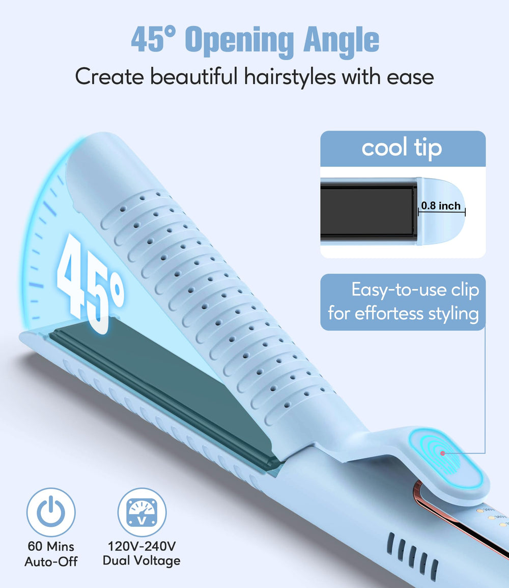 Farery iron with wig-safe, low-temp option for synthetic hair styling.