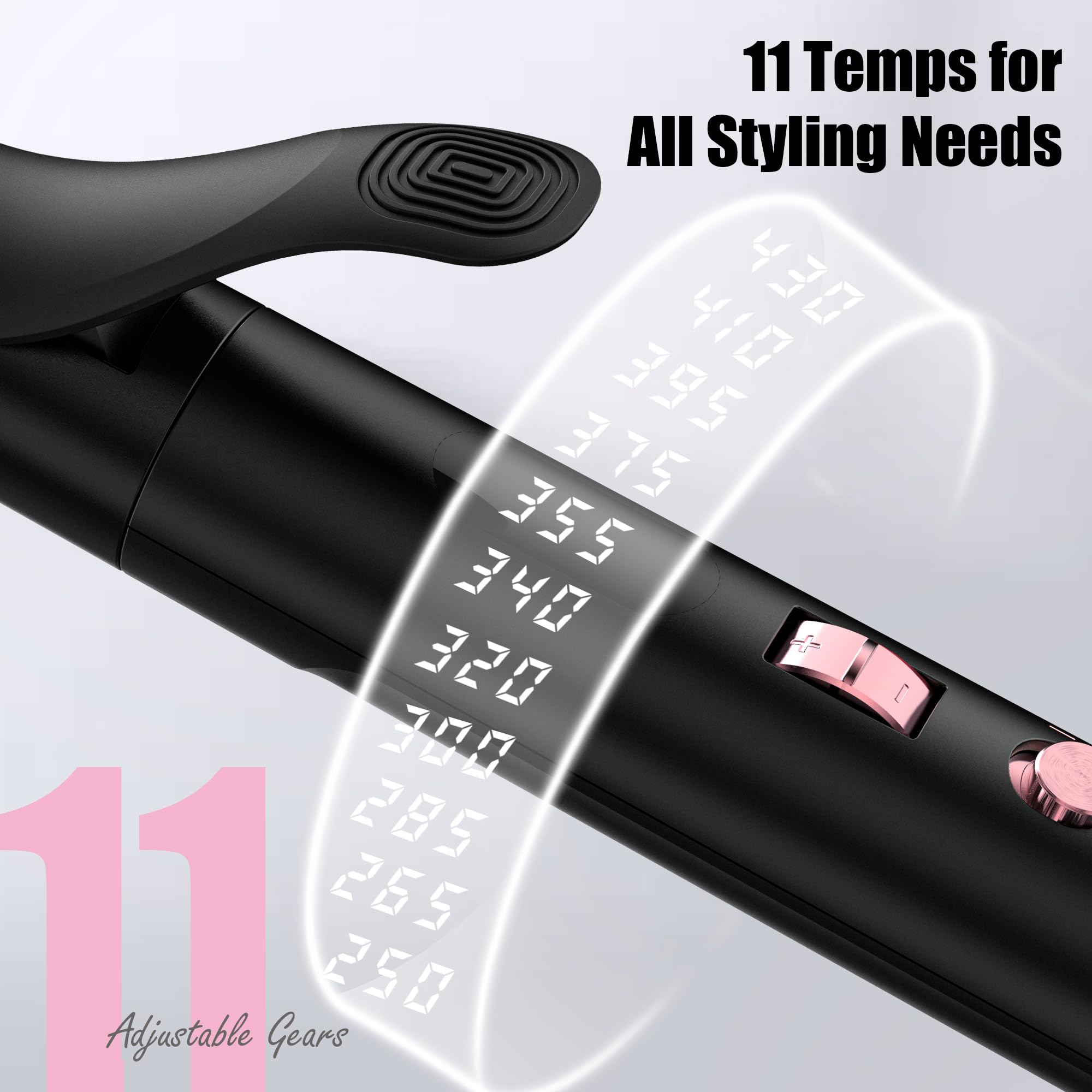 Farery dual voltage 100-240V travel-ready curling iron in use abroad