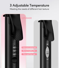 FARERY keratin-argan-tourmaline infused barrel for shiny, smooth curls