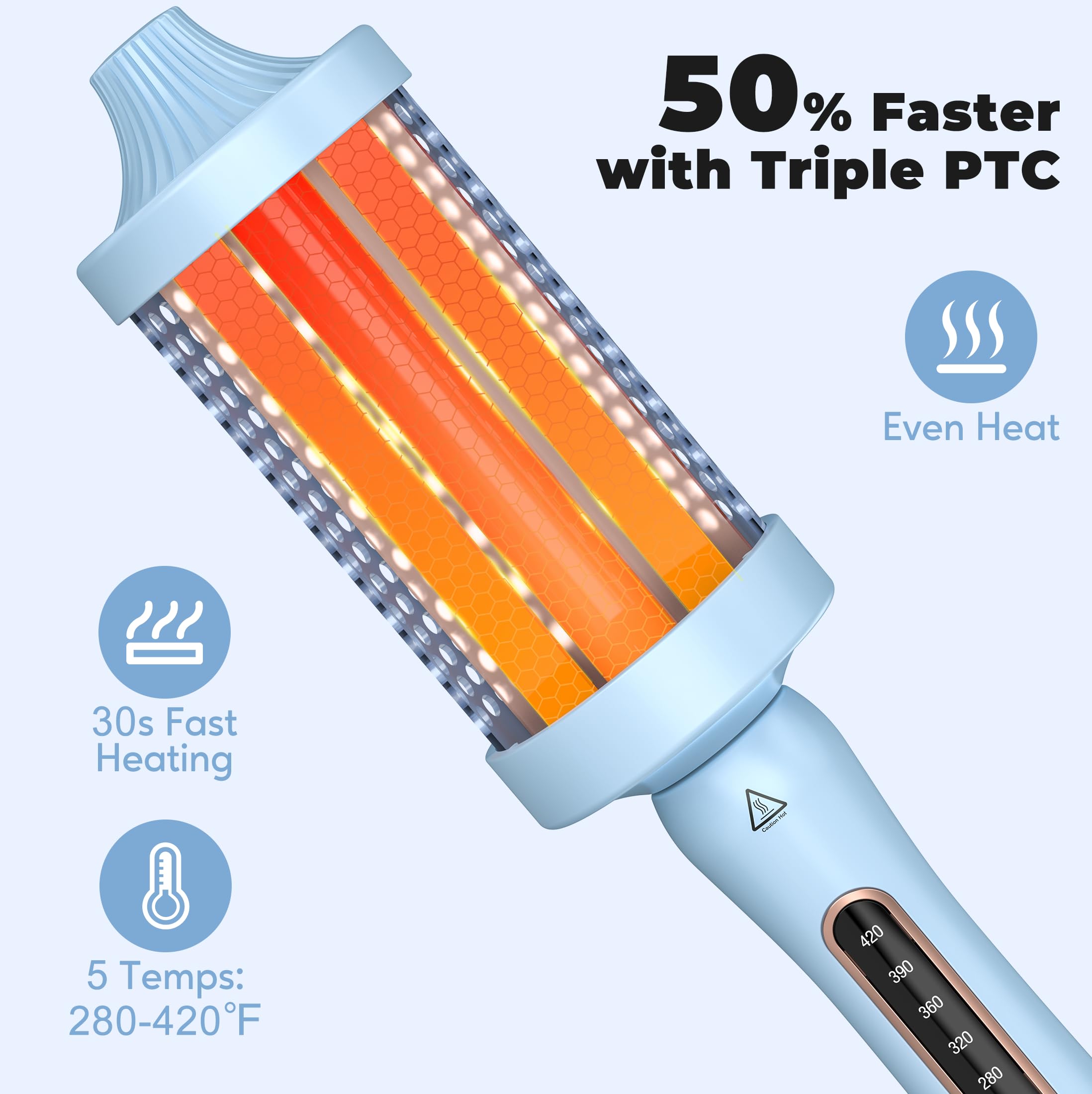 Farery lightweight dual-voltage brush enabling worldwide styling on the go.