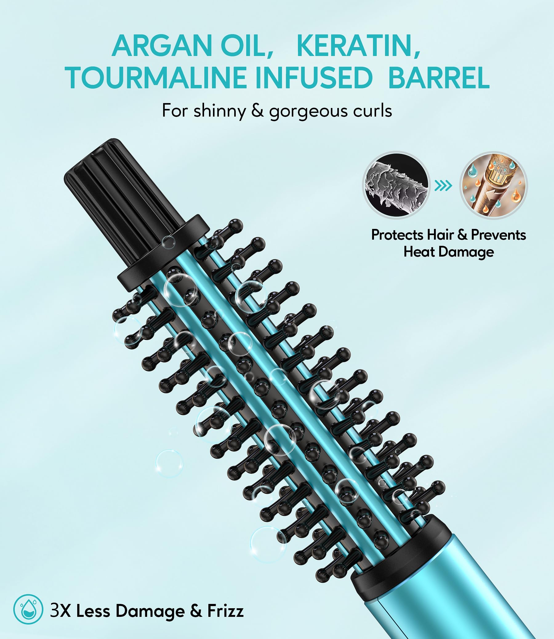 Farery lightweight travel hot brush for easy on-the-go use.