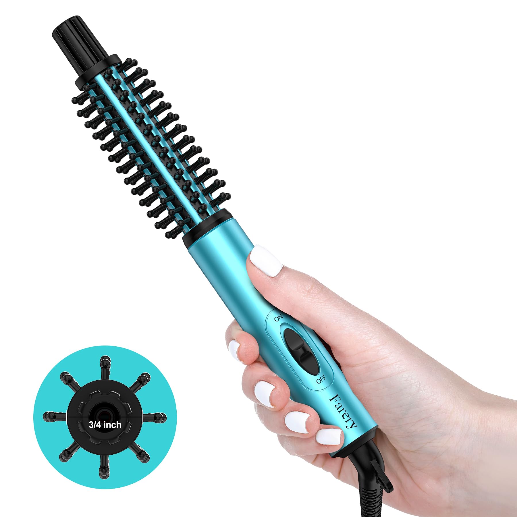 Farery mini thermal brush with compact travel focus for quick touch-ups.