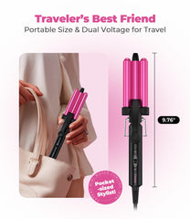FARERY Mini Waver on model showing natural beach-style waves and volume.