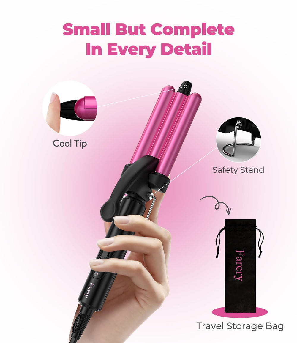 FARERY Mini Waver features a cool tip to prevent burns during use.