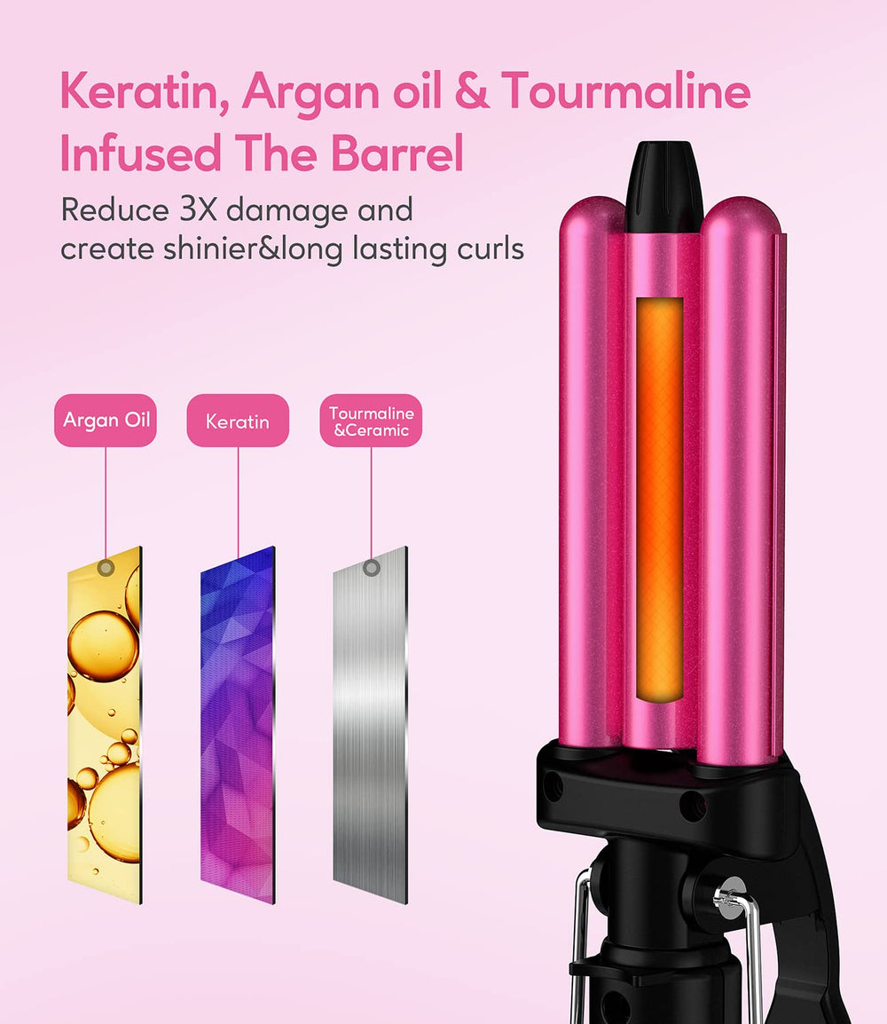 FARERY Mini Waver set to 392°F for versatile styling options.