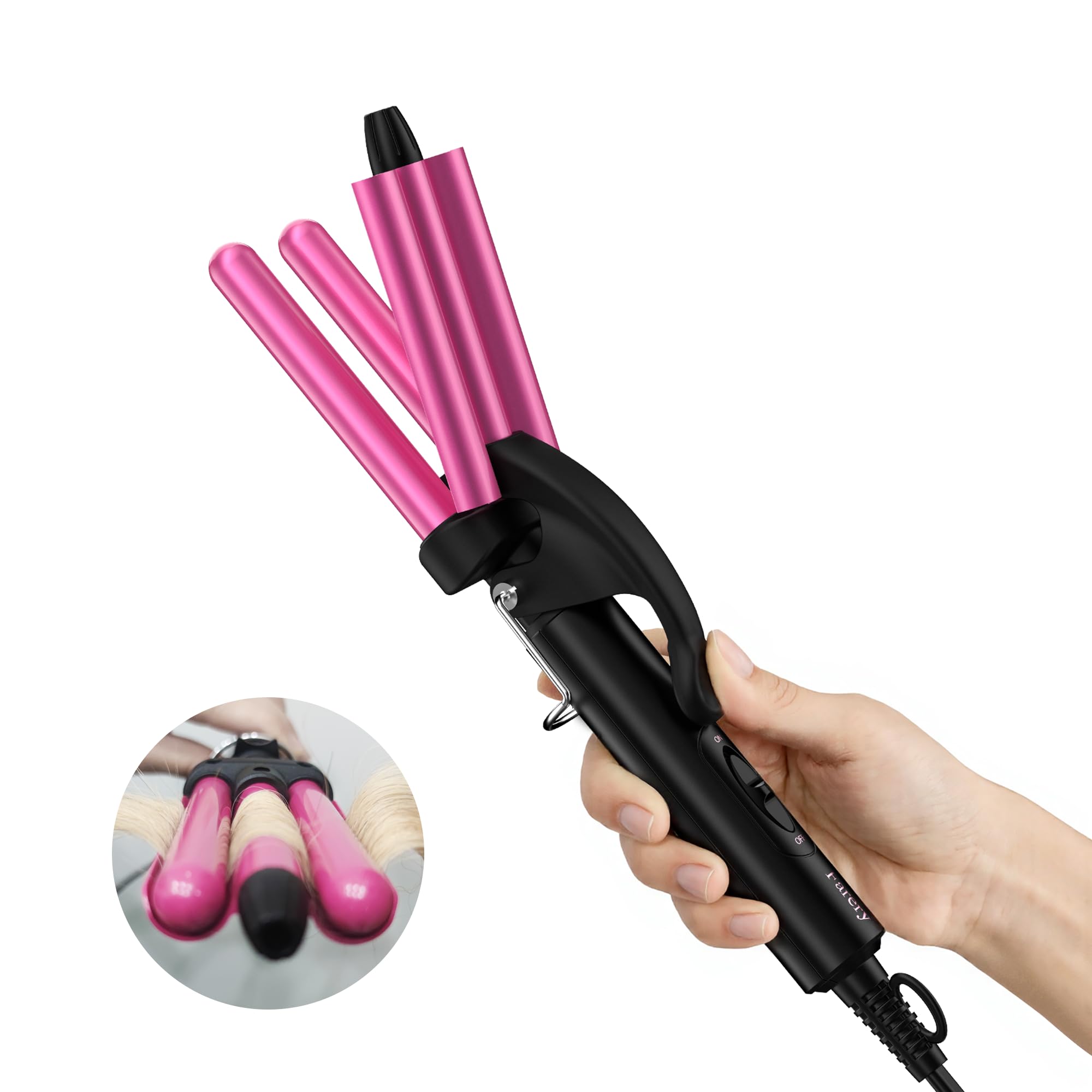 FARERY Mini Waver includes a safety stand to protect surfaces.