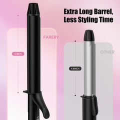 FARERY tourmaline-ion technology image indicating smooth, frizz-free finish