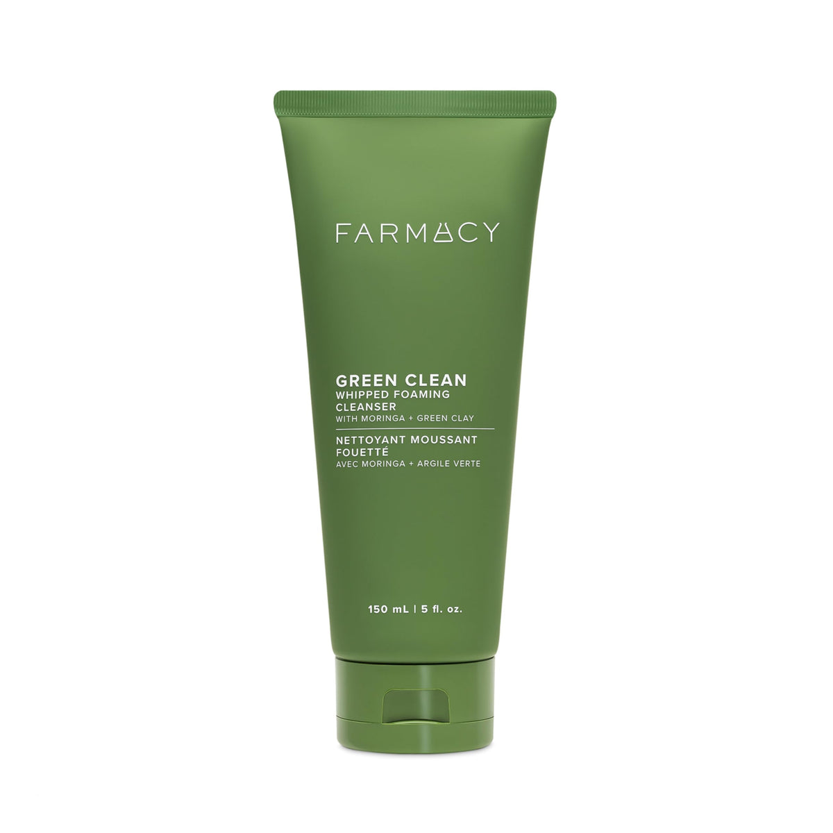 Farmacy Foaming Face Wash bottle packaging highlights oil-free cleansing for clear pores.