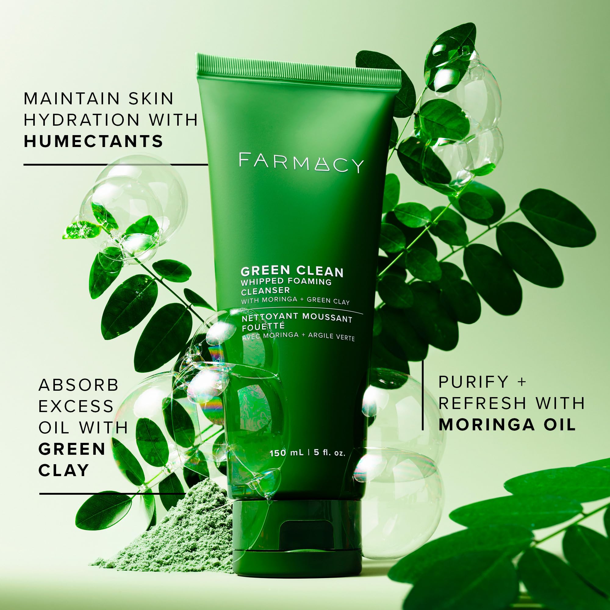 Farmacy Foaming Face Wash pump dispense shows convenient daily use.