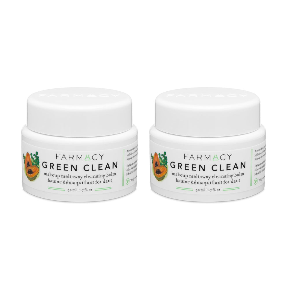 Farmacy Green Clean balm remover jar shows silky makeup melt for hydrated skin