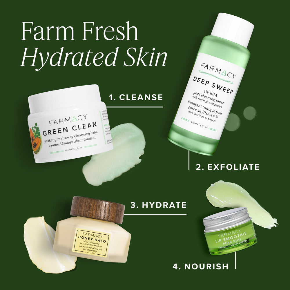 Farmacy Green Clean, acción en pestañas impermeables para una limpieza completa.