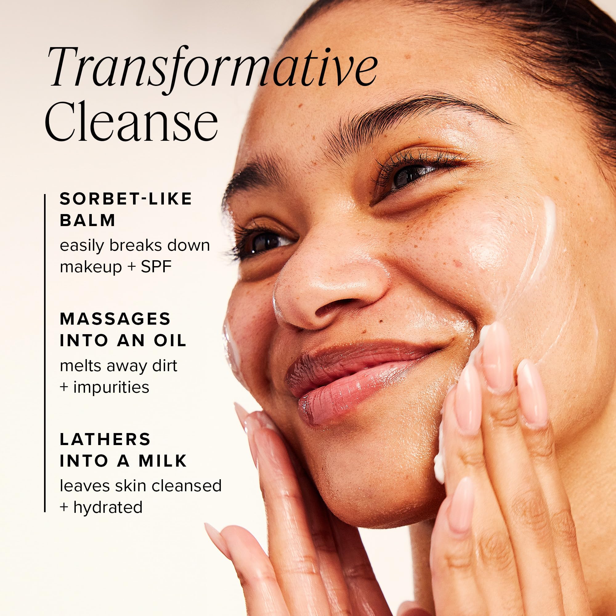Papaya extract lifts impurities while keeping skin soft with Farmacy Green Clean