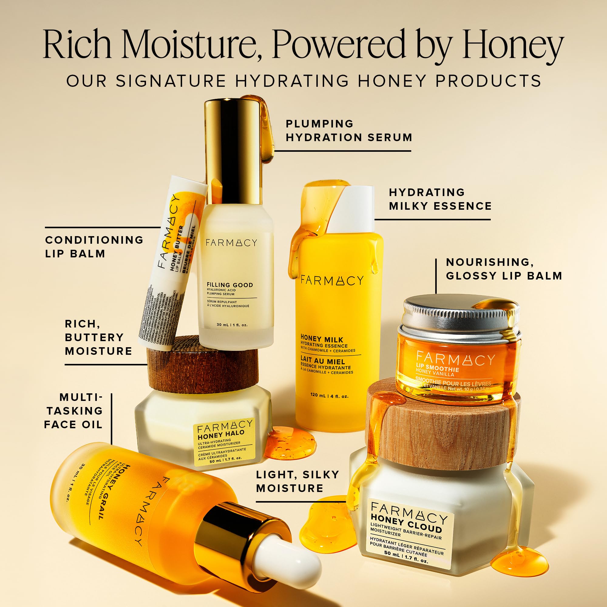 Compact 50ml Farmacy Honey Cloud packaging for travel