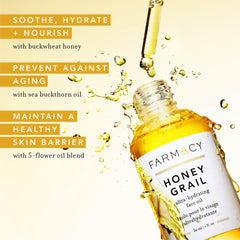 Farmacy Honey Grail face oil dropper for easy daily moisture.