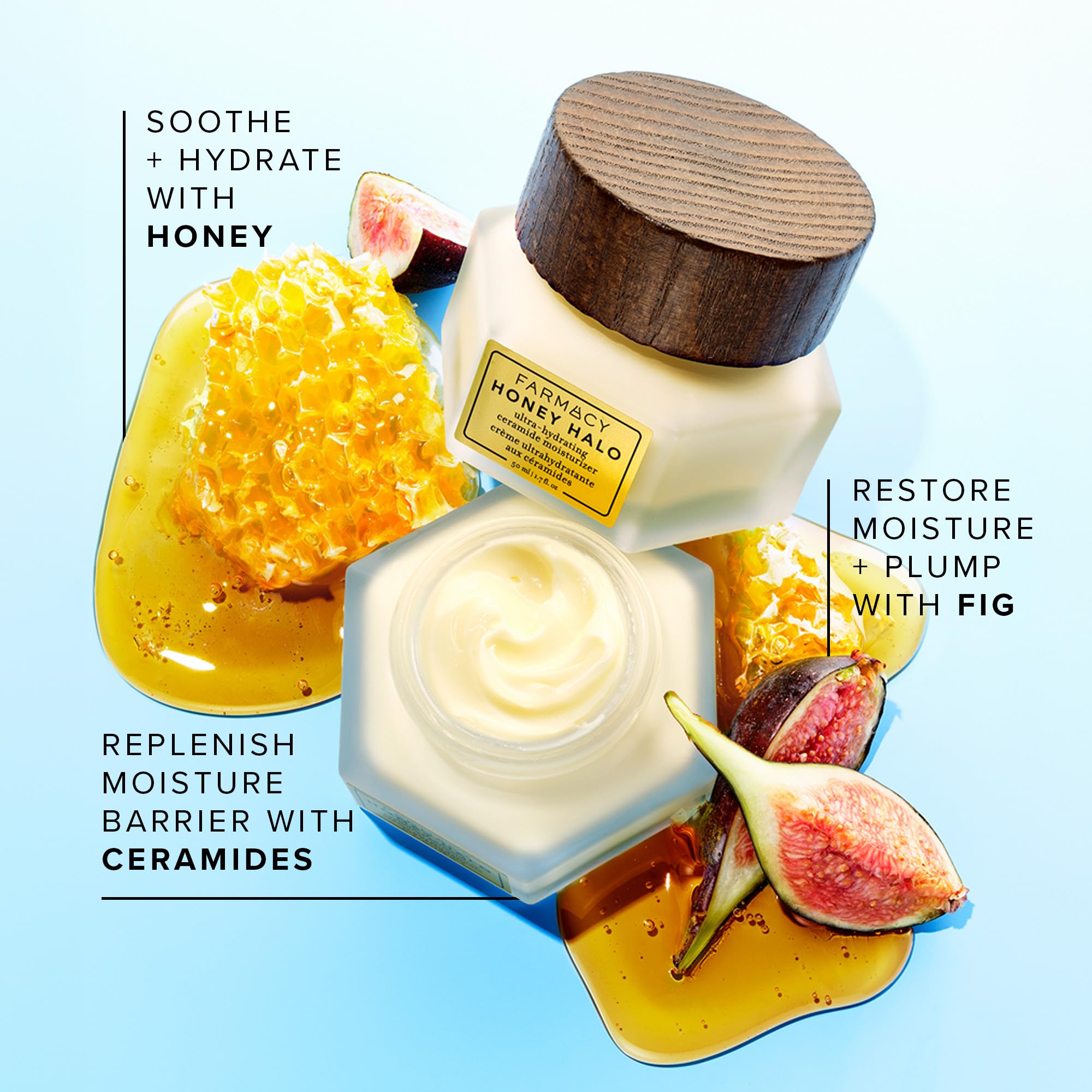 Royal honey and jelly blend visual indicating soothing hydration