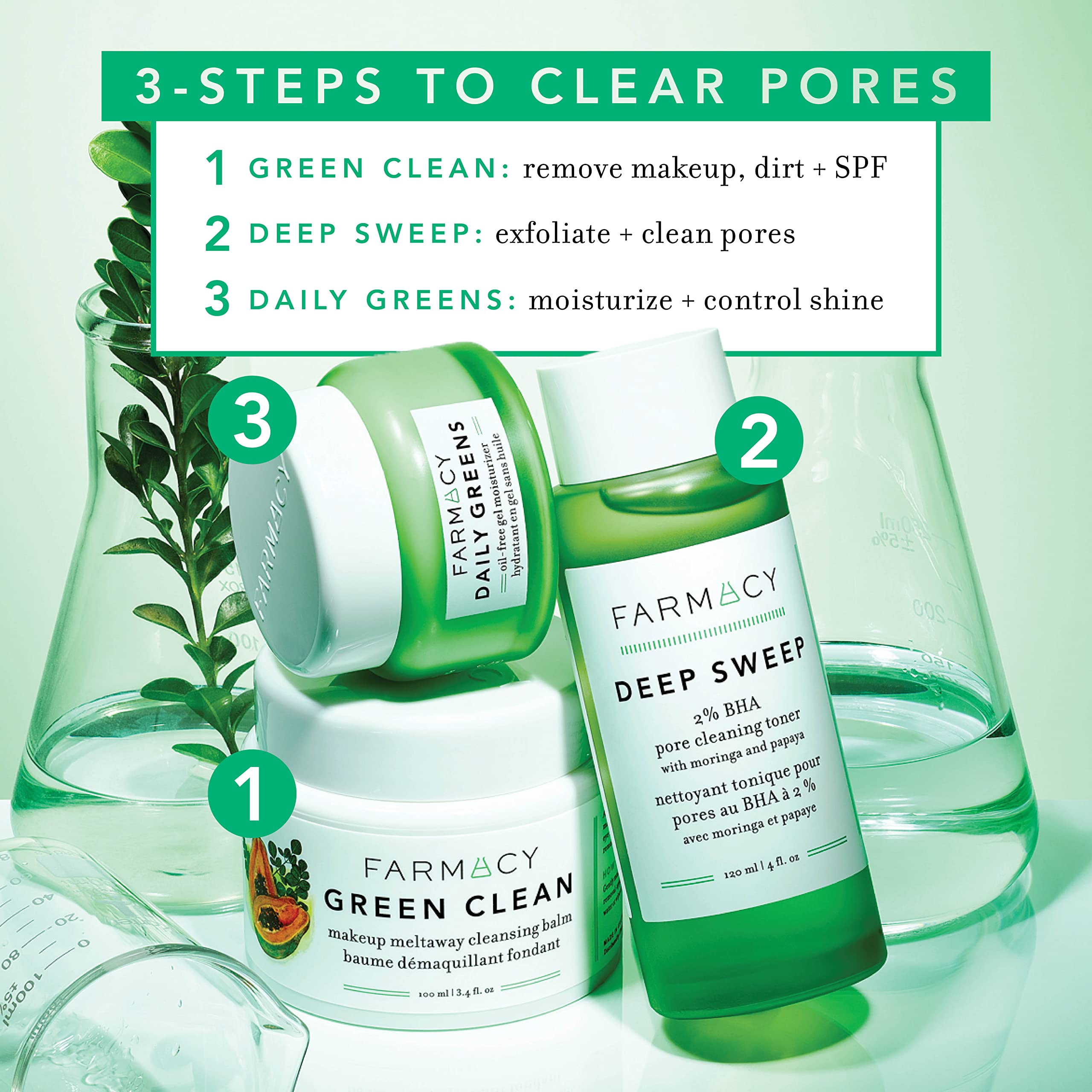 Farmacy toner on skin with shine reduction during daytime