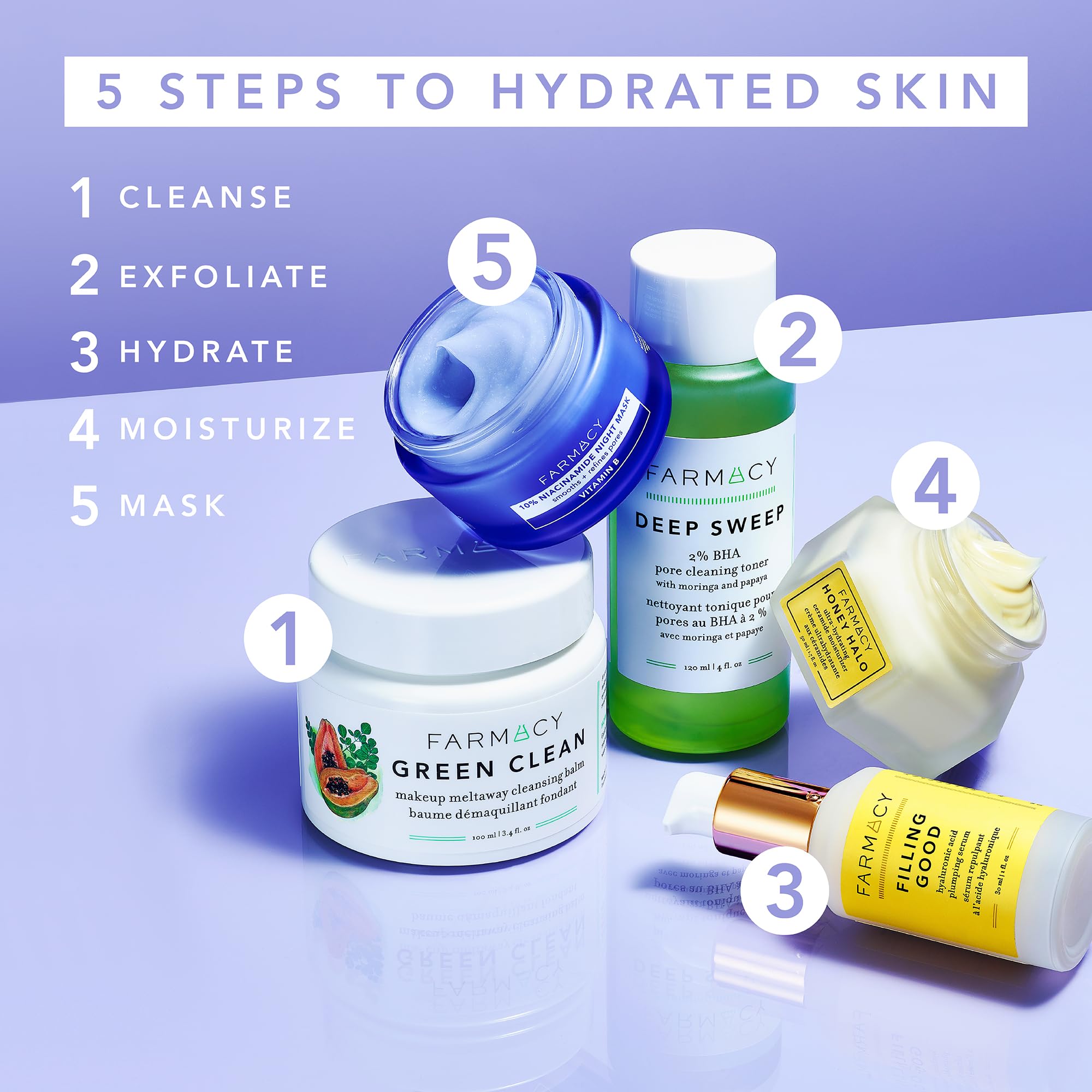 Farmacy serum being applied to the face demonstrates smooth, quick absorb hydration