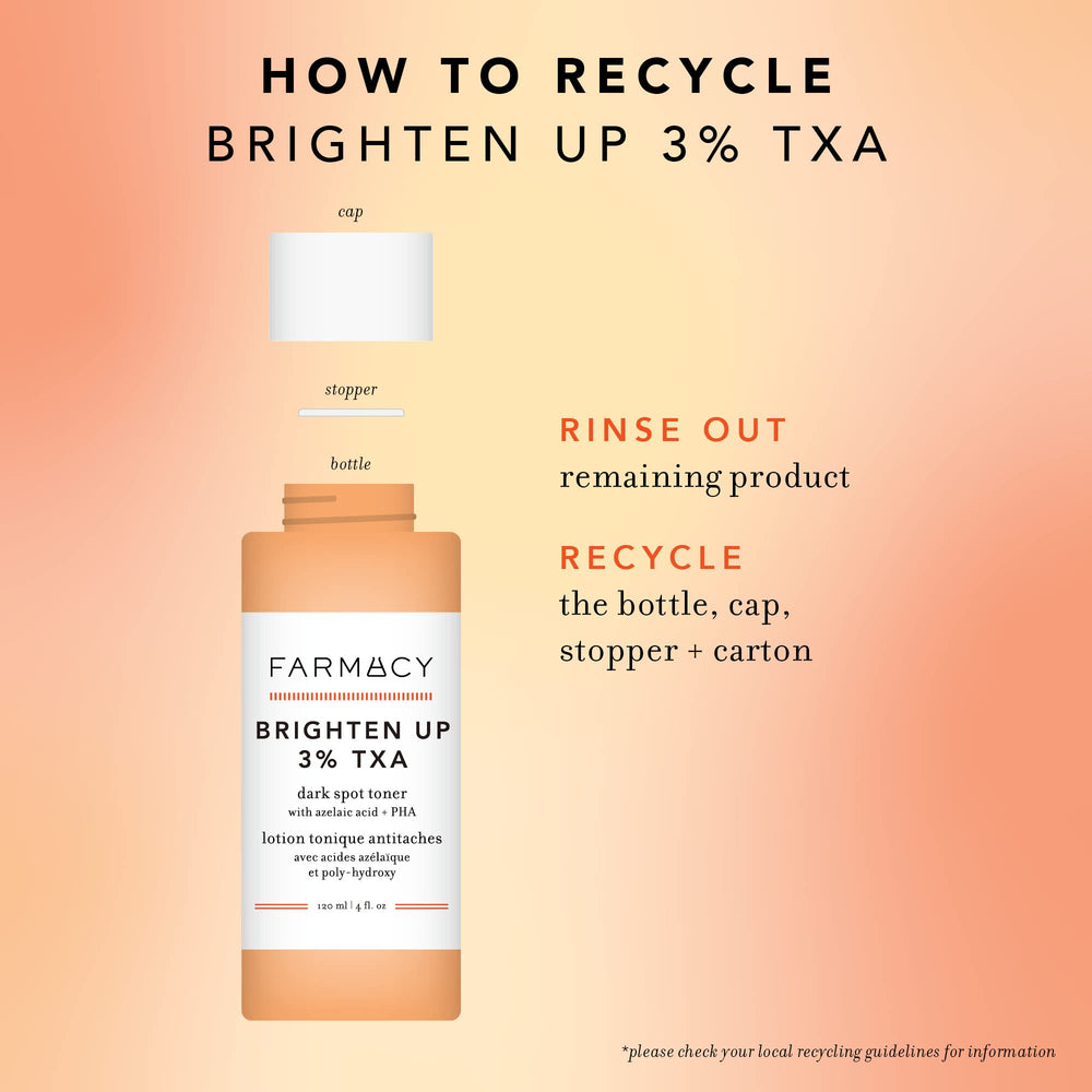Farmacy tónico brillo suave para uso diario en rostro.