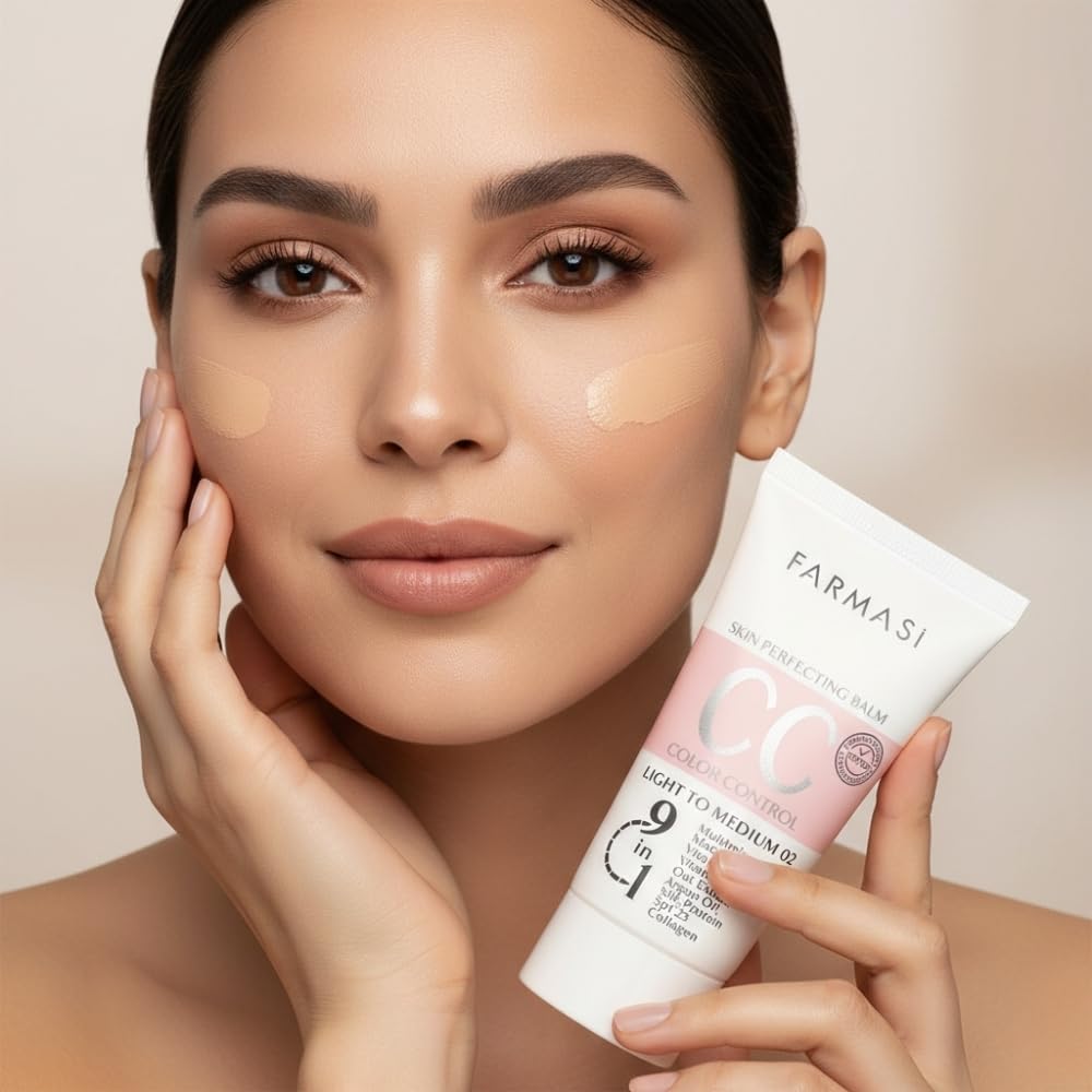 FARMASi CC Cream texture close-up reveals silky, lightweight finish