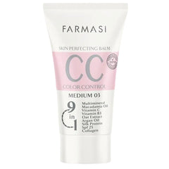 FARMASi CC Cream tube in medium shade for balanced complexion.