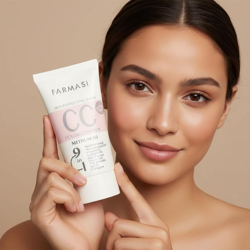 FARMASi CC Cream SPF 25 label indicating daily protection.