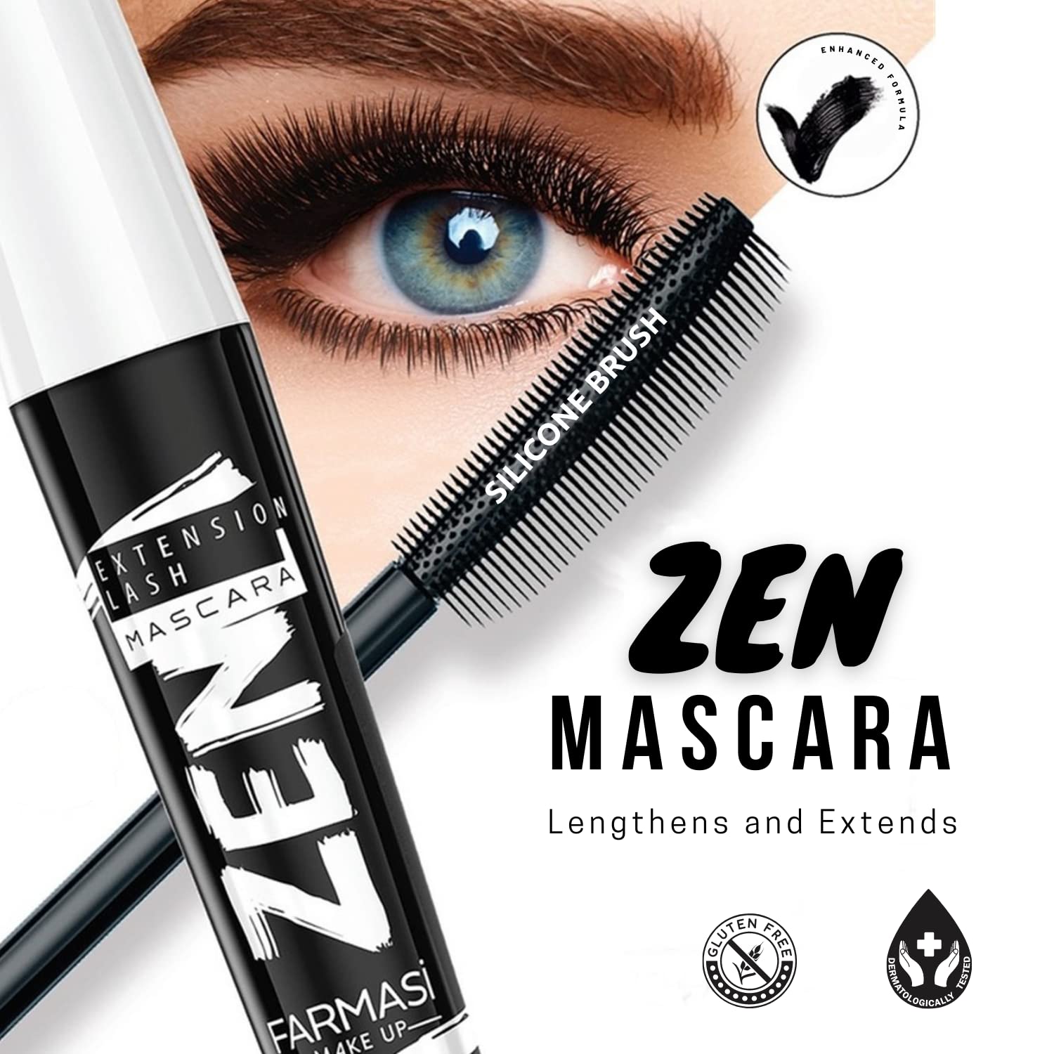 Farmasi Zen Extension Lash Mascara resistencia a manchas para uso diario