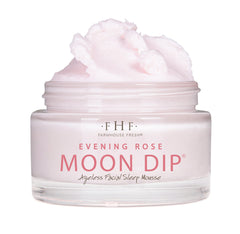 FarmHouse Fresh Evening Rose Moon Dip jar displaying whipped texture for overnight hydration
