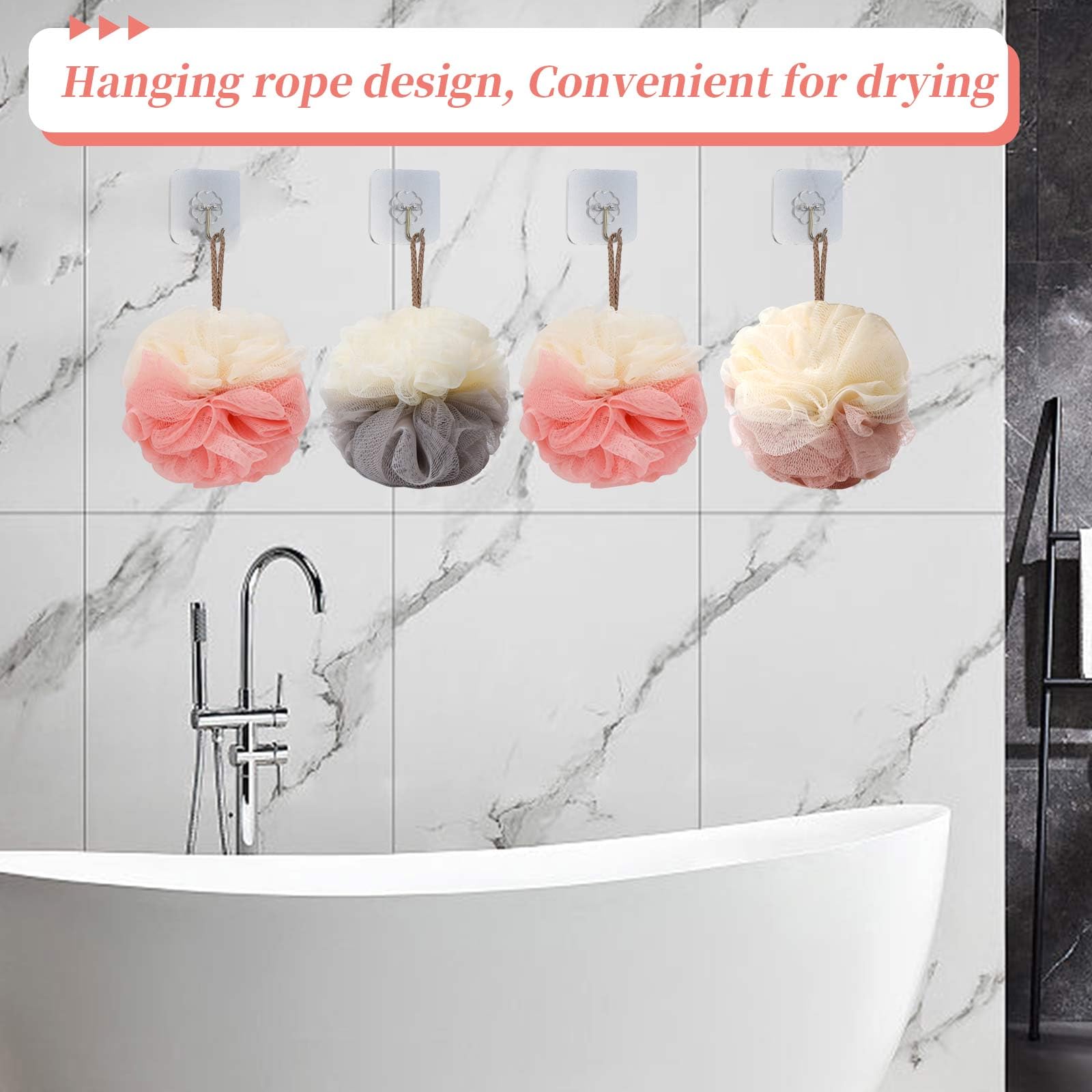 Farmoga compact shower sponge saves soap and reduces product use.