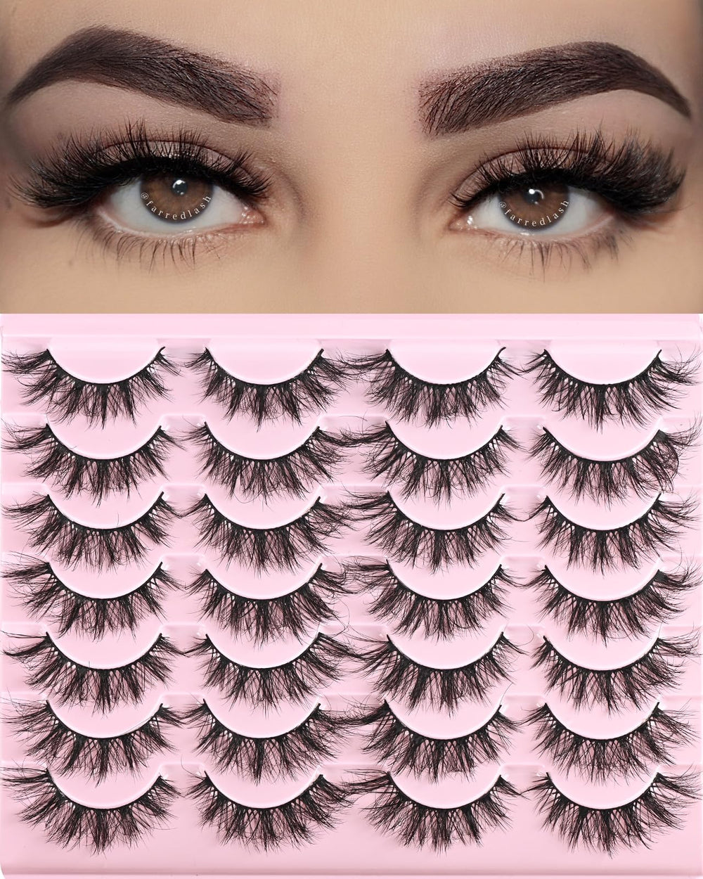 Farred Cat Eye Lashes short natural 15mm for a subtle cat-eye look you can wear daily.