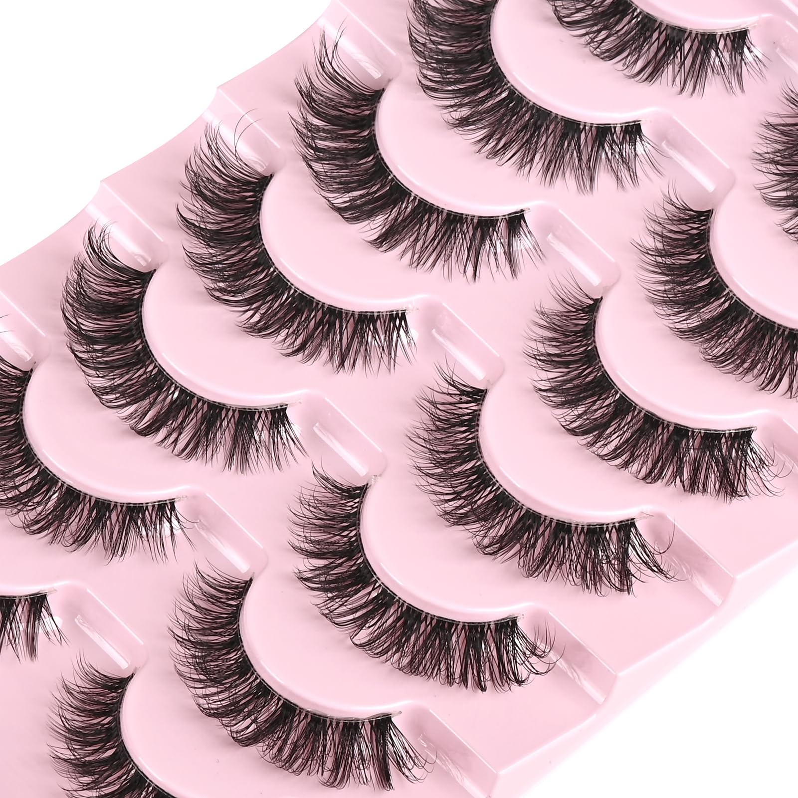 FARRED Cat Eye Lashes soft lightweight faux mink feel on eyes.