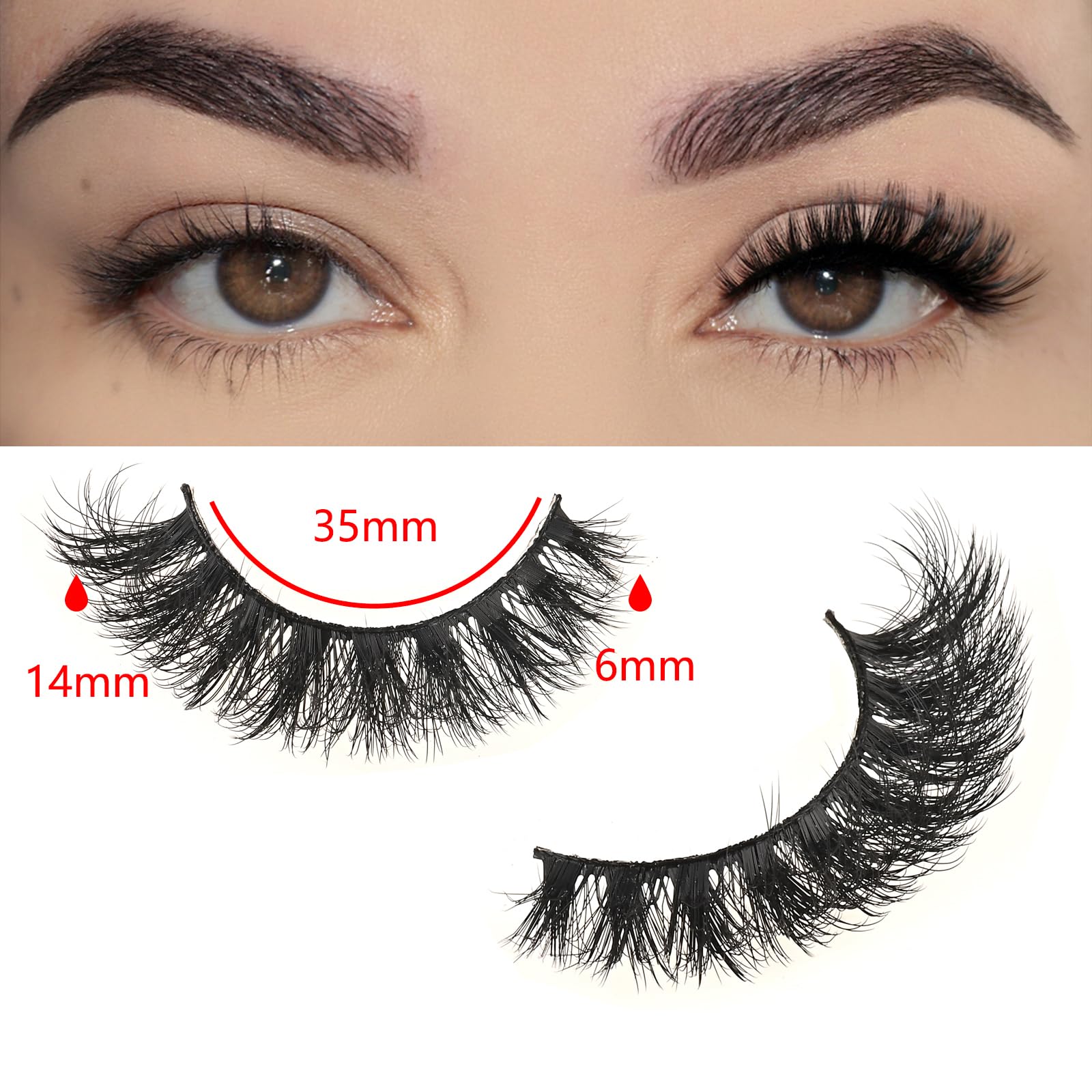 FARRED fluffy mink lash strips add full volume with lightweight comfort.