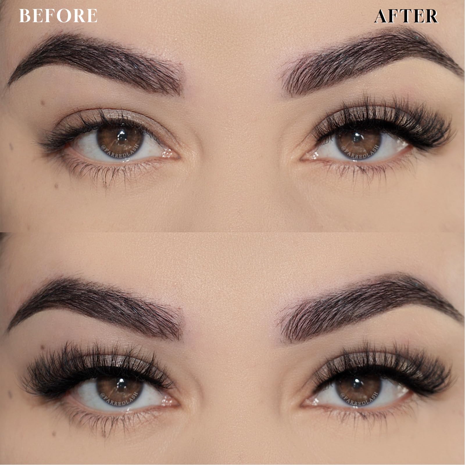 Farred soft cotton band lashes provide all-day comfort