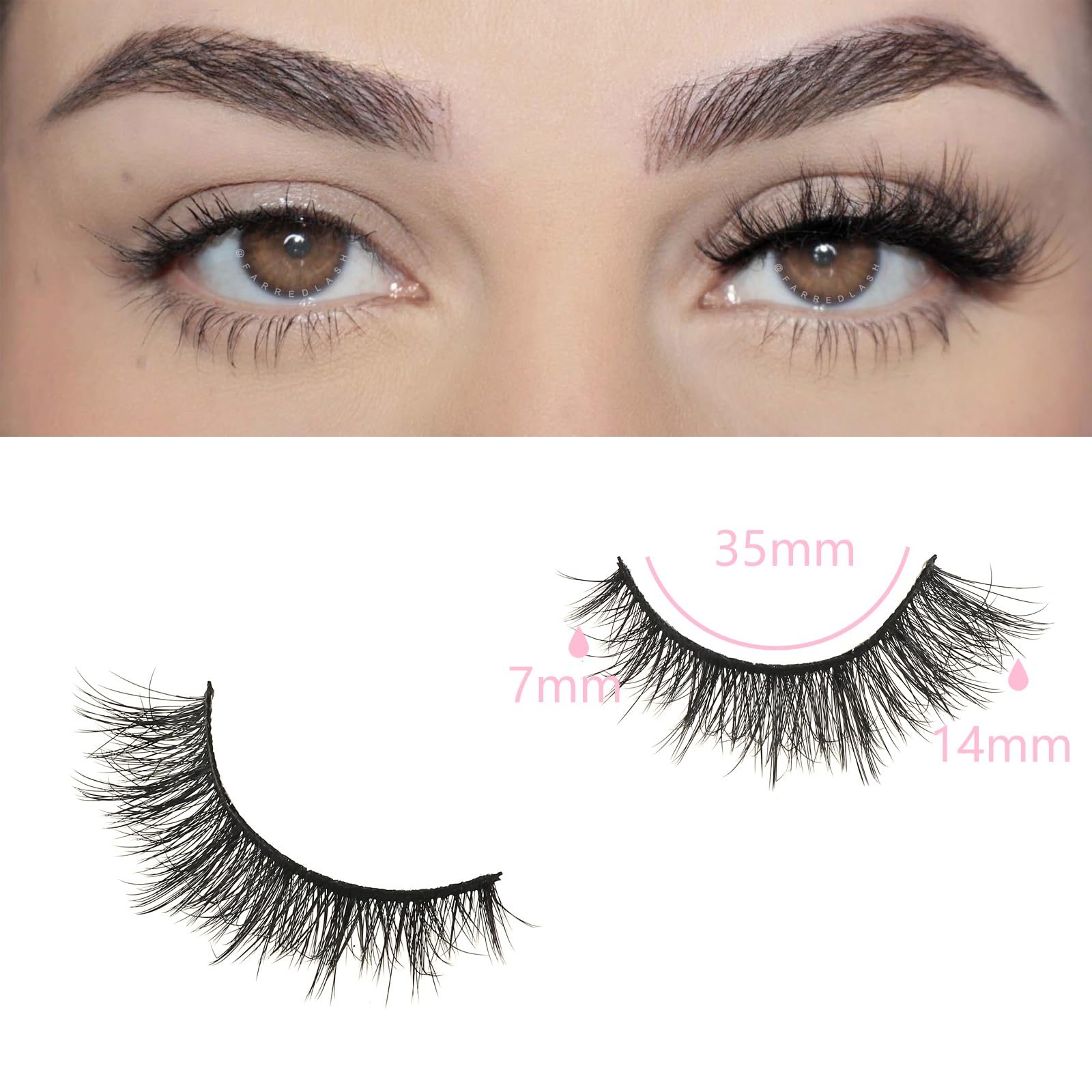 FARRED soft fluffy faux mink lashes offer airy volume for everyday glam.