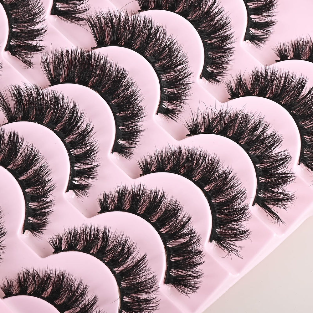 FARRED Wispy Mink Lashes easy application in a 14-pair set