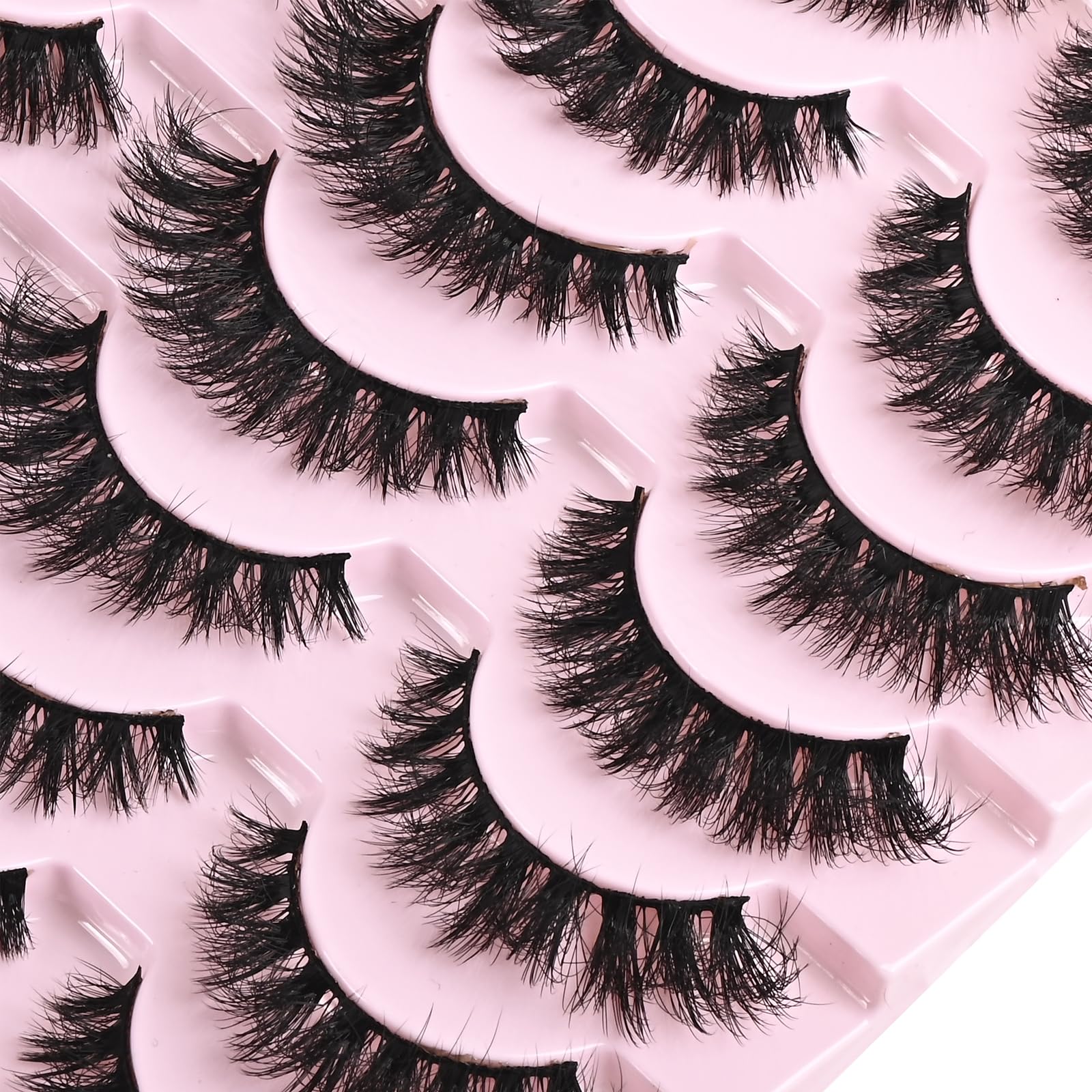 FARRED Wispy Mink Lashes with a flexible cotton band for easy wear